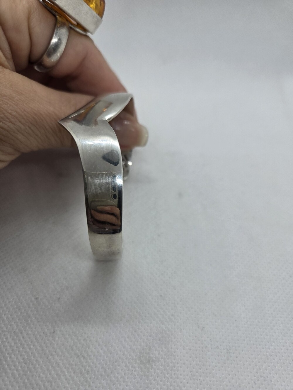 Vintage Taxco 950 Bracelete Sterling Silver Cuf - Picture 7 of 8